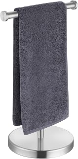 KES Towel Rack T-Shape Hand Towel Holder Stand Total Height 17" SUS304 Stainless Steel for Bathroom Vanity Countertop Brushed Finish, BTH208S20-2