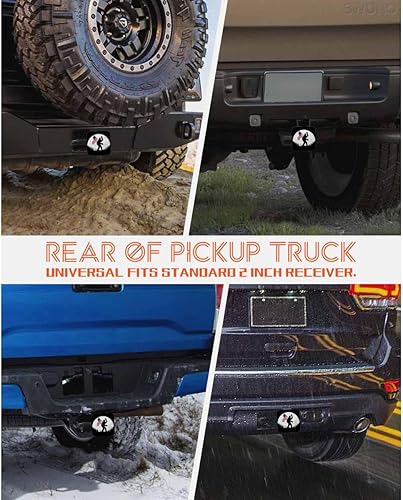 Miniatura 7 de Swono 1 paquete de cubierta de enganche de remolque automático, cubierta de tubo de remolque de 2 pulgadas, tapa de enchufe de goma para receptores