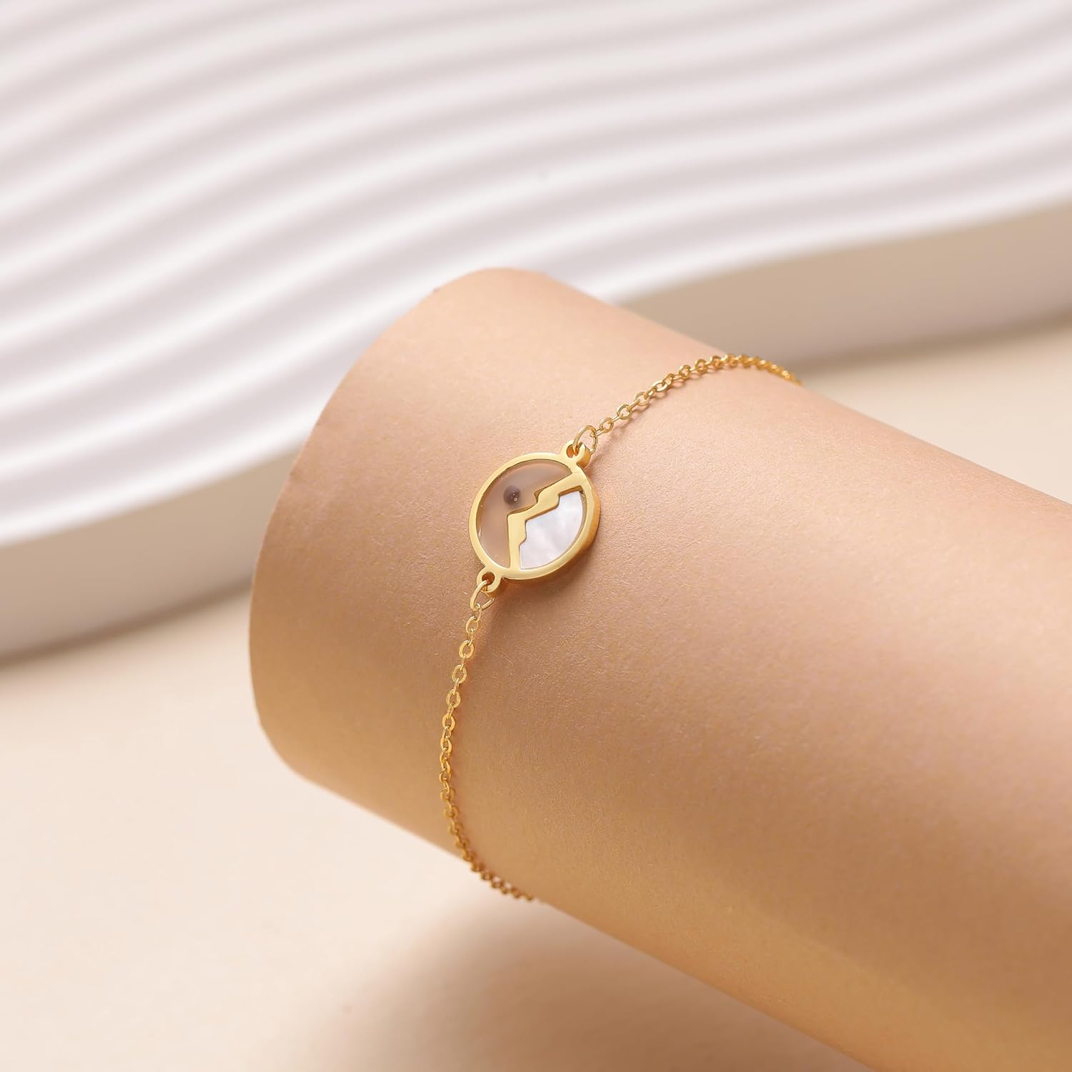 Mountain Mustard Seed Bracelet for Women 925 Sterling Silver Christian Bracelets Dainty 14K Gold Plated Faith Bracelets Christian Religion Jewelry Confirmation Baptism Gifts