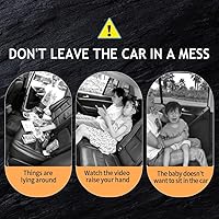 Vista 5 de 2PACK Leather Car Backseat Organizer with Tablet Holder - 9 Large Storage Pockets, Foldable Food Tray & Anti-Scratch Kick Mats - Universal Car Seat