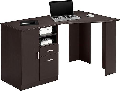 Techni Mobili Escritorio clásico para computadora de oficina, color espresso