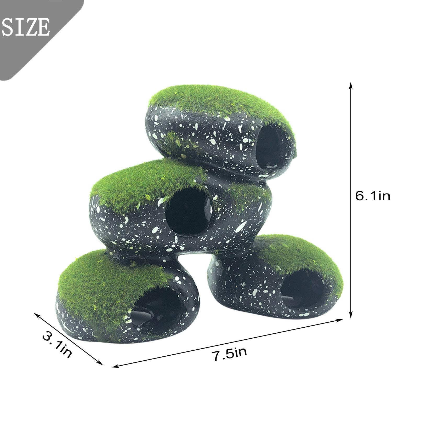 Grotte Pour Aquarium - Cachette Pour Crevettes, Betta, Tortues | Abri Naturel Eau Douce & Eau Salée - 5