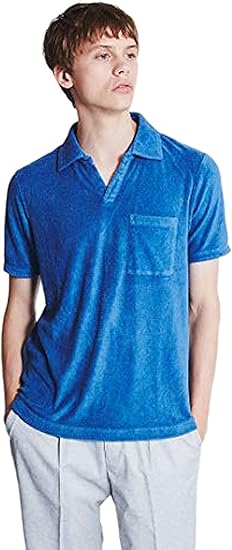 Amazon アバハウス Abahouse トップス Recency Of Mine パイルスキッパーポロシャツ メンズ ブルー 44 S シャツ 通販