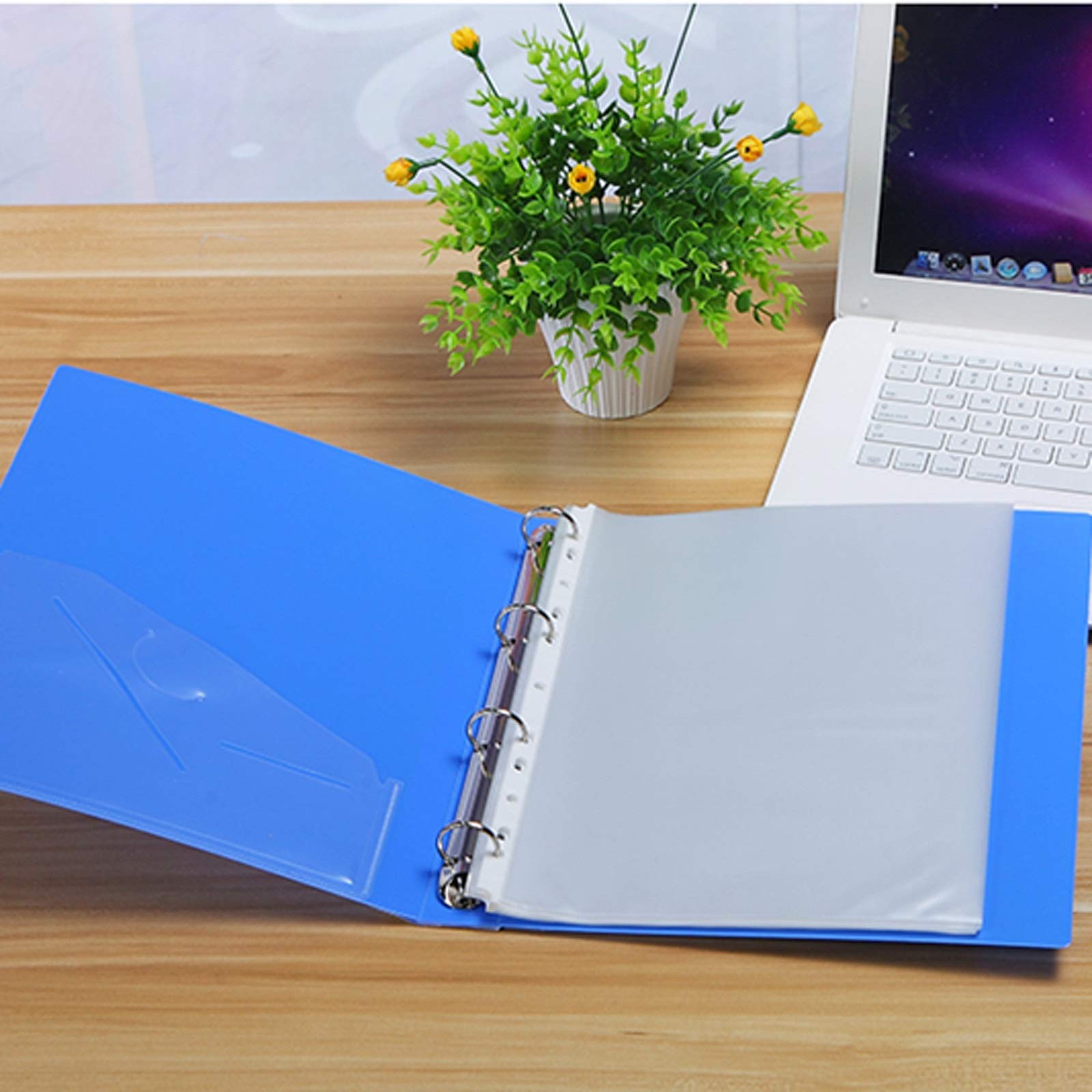 Buste per archiviazione Cartelle O-clip a4 e lettere cartelle a 4 foro Cartelle di archiviazione dati PP File Gestione delle cartelle Binder con tasche Inserire (10 confezioni) Cartelle di plastica (