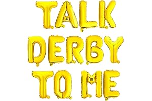 TALK DERBY TO ME Kentucky Derby Day Balloons Banner
