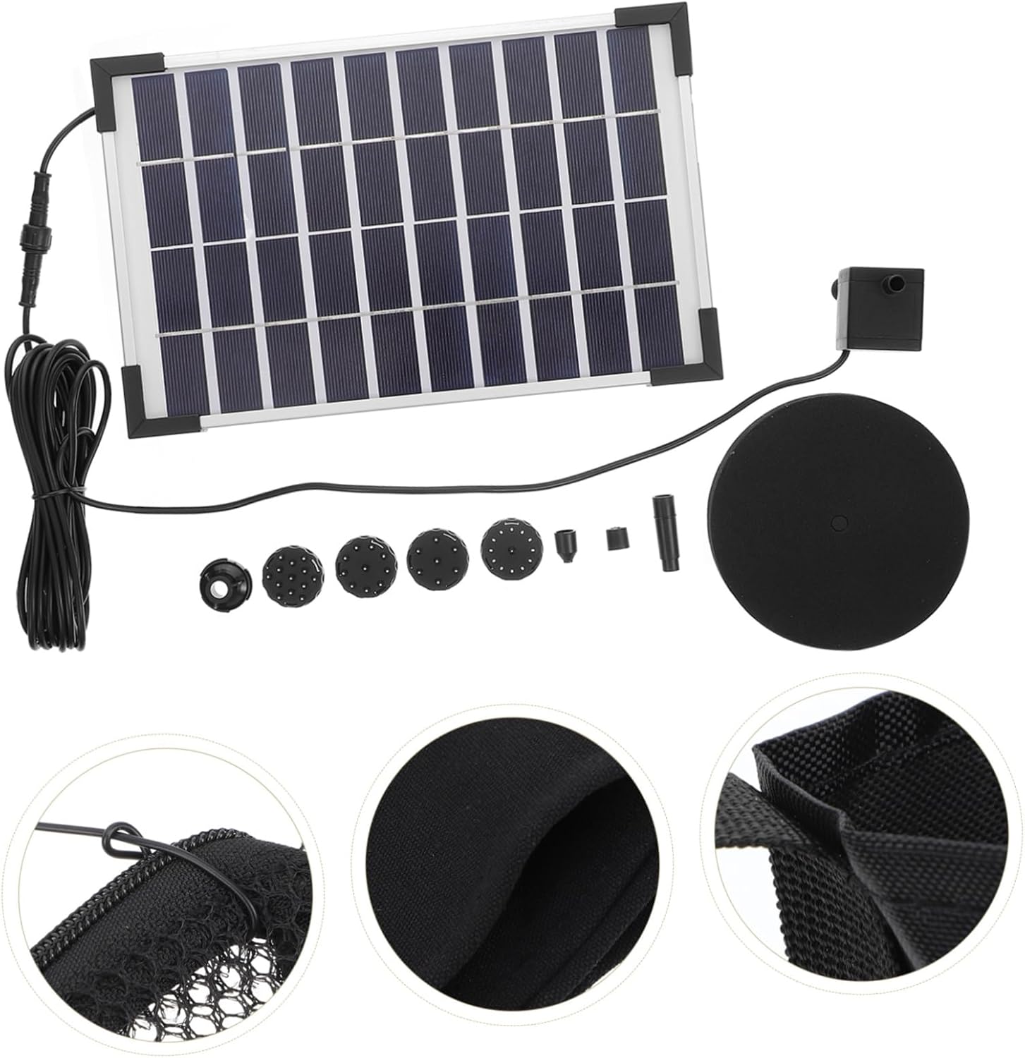 YARNOW 1set Garden Solar Power Fountain Pump Kit Energy-saving Solar Water Fountain for Bath for Outdoor Garden Pool Decoration