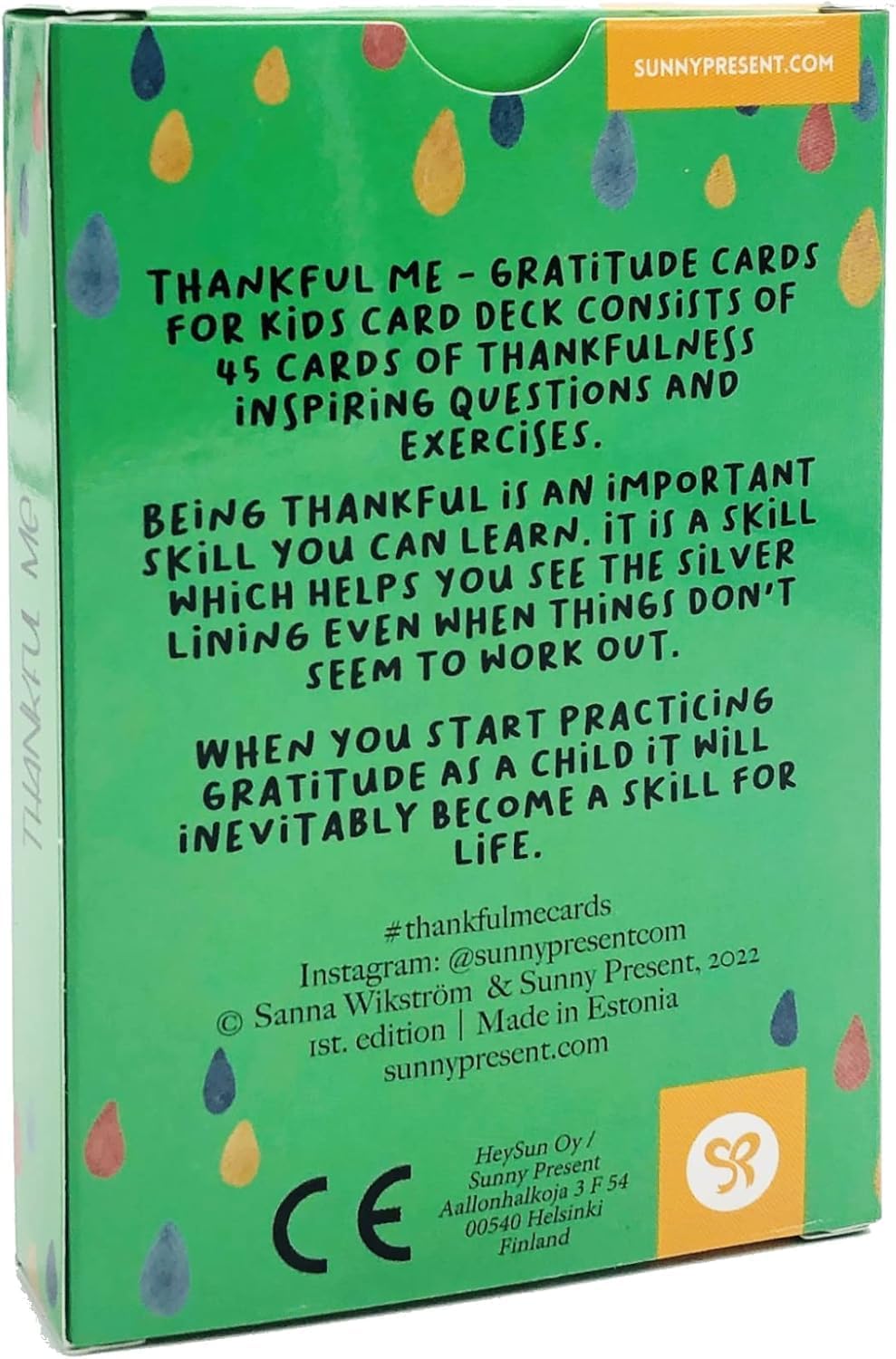 Sunny Present Thankful Me - Gratitude Cards for Kids - Mindful Play and Conversation for Children to Celebrate Life, Inspire Appreciation, Build Resilience