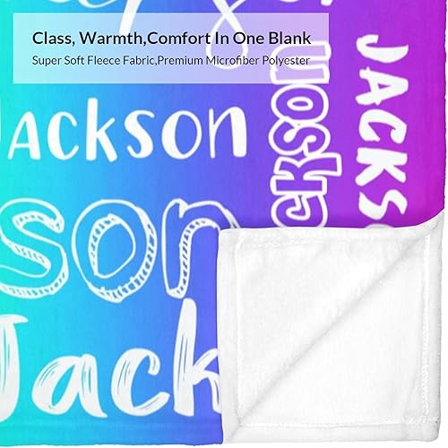 Miniatura 6 de Manta personalizada con nombre para adultos, manta de franela con nombre personalizado para niños y niños, Manta de franela personalizada para