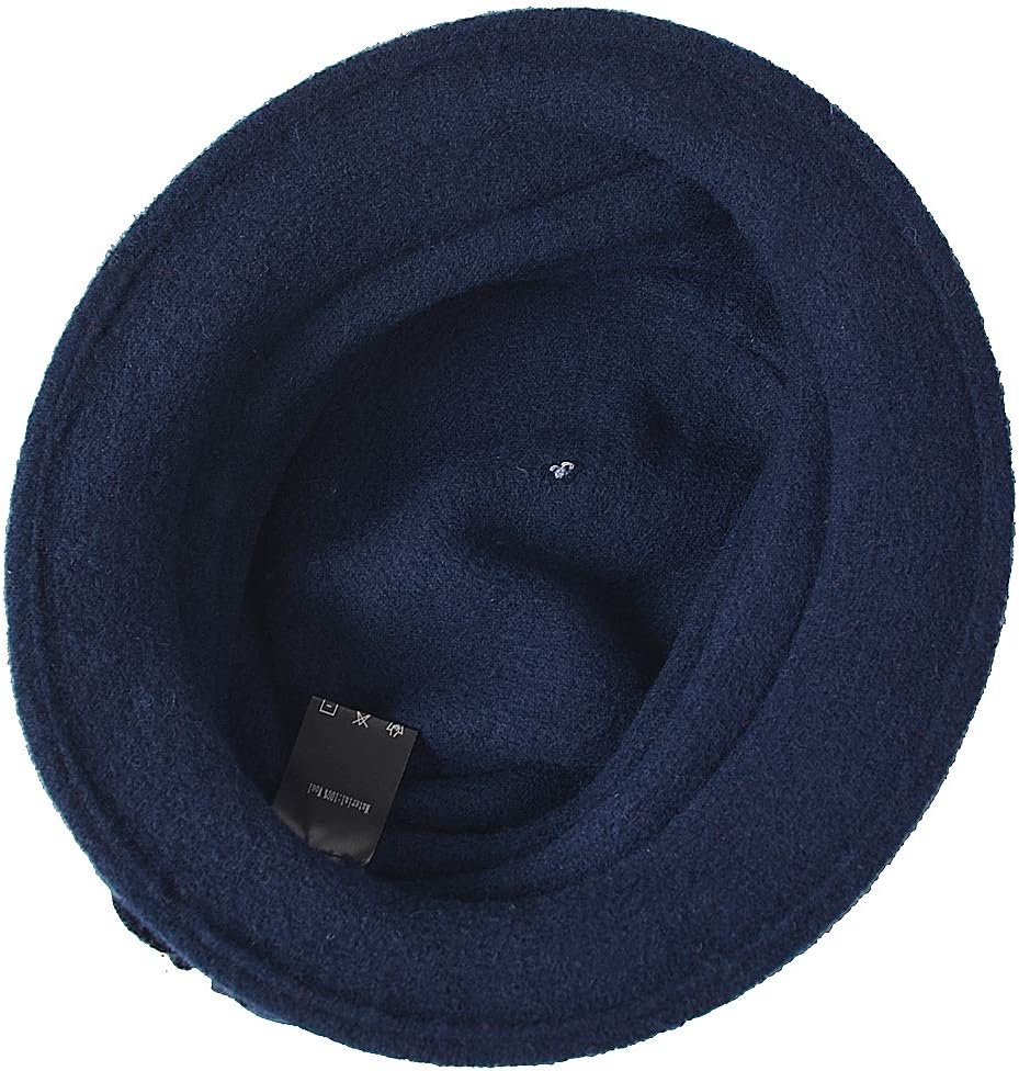 Vintage Women Floral Wool Dress Cloche Winter Hat 1920s - Image 3