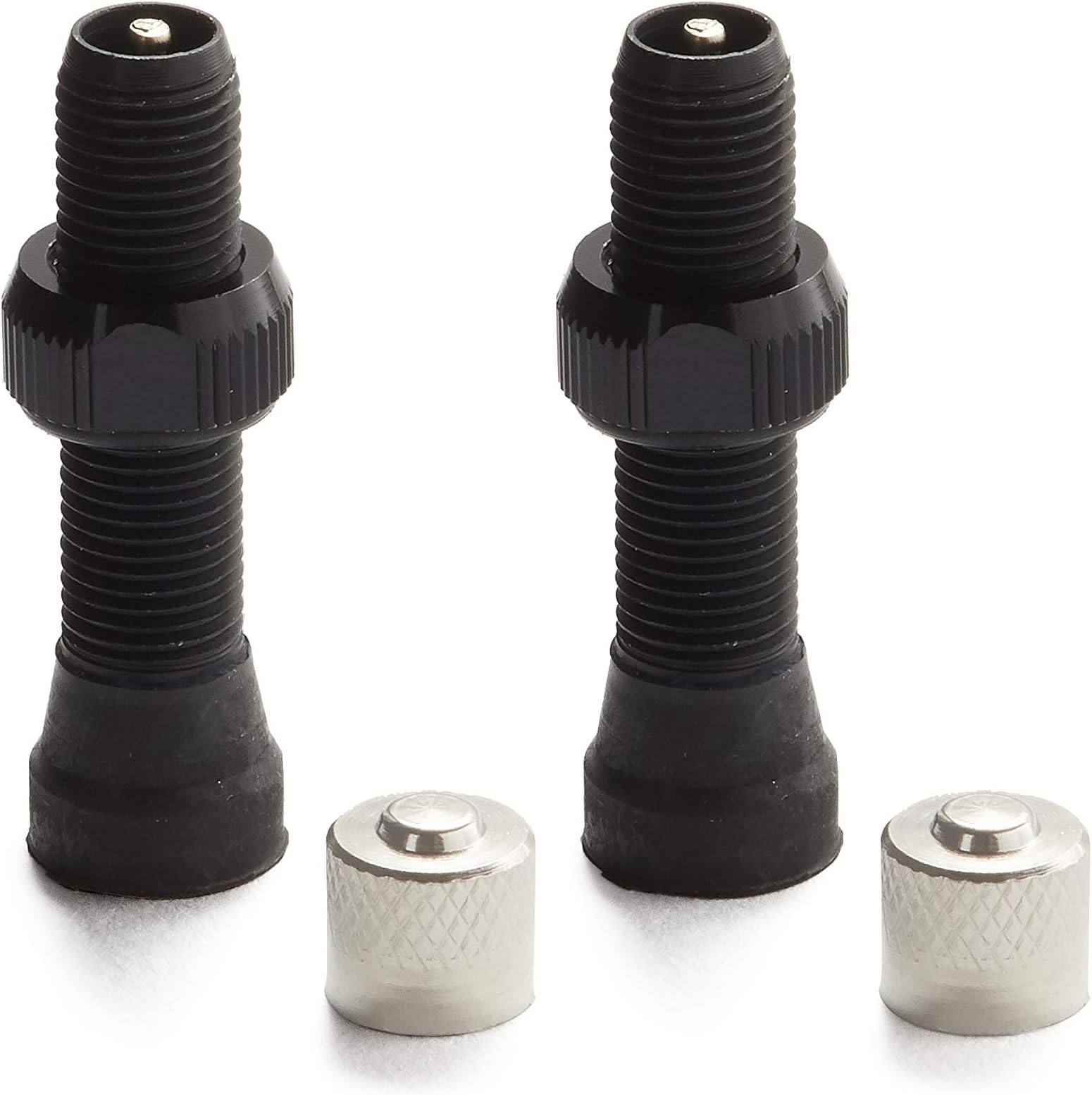 BW Tubeless Schrader Valve Stems – 36 and 44mm Options for MTB and Road Bike – Available in Black and Silver