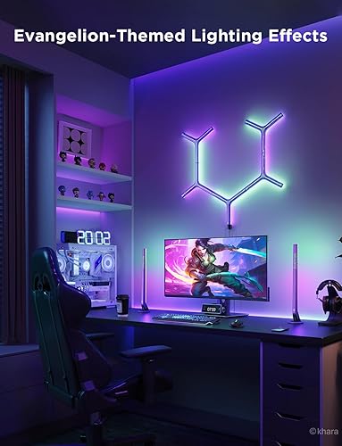Vista 12 de Govee Glide Y RGBIC - Luces LED de pared, luces inteligentes para juegos Wi-Fi con sincronización de música, función de bricolaje y temporizador