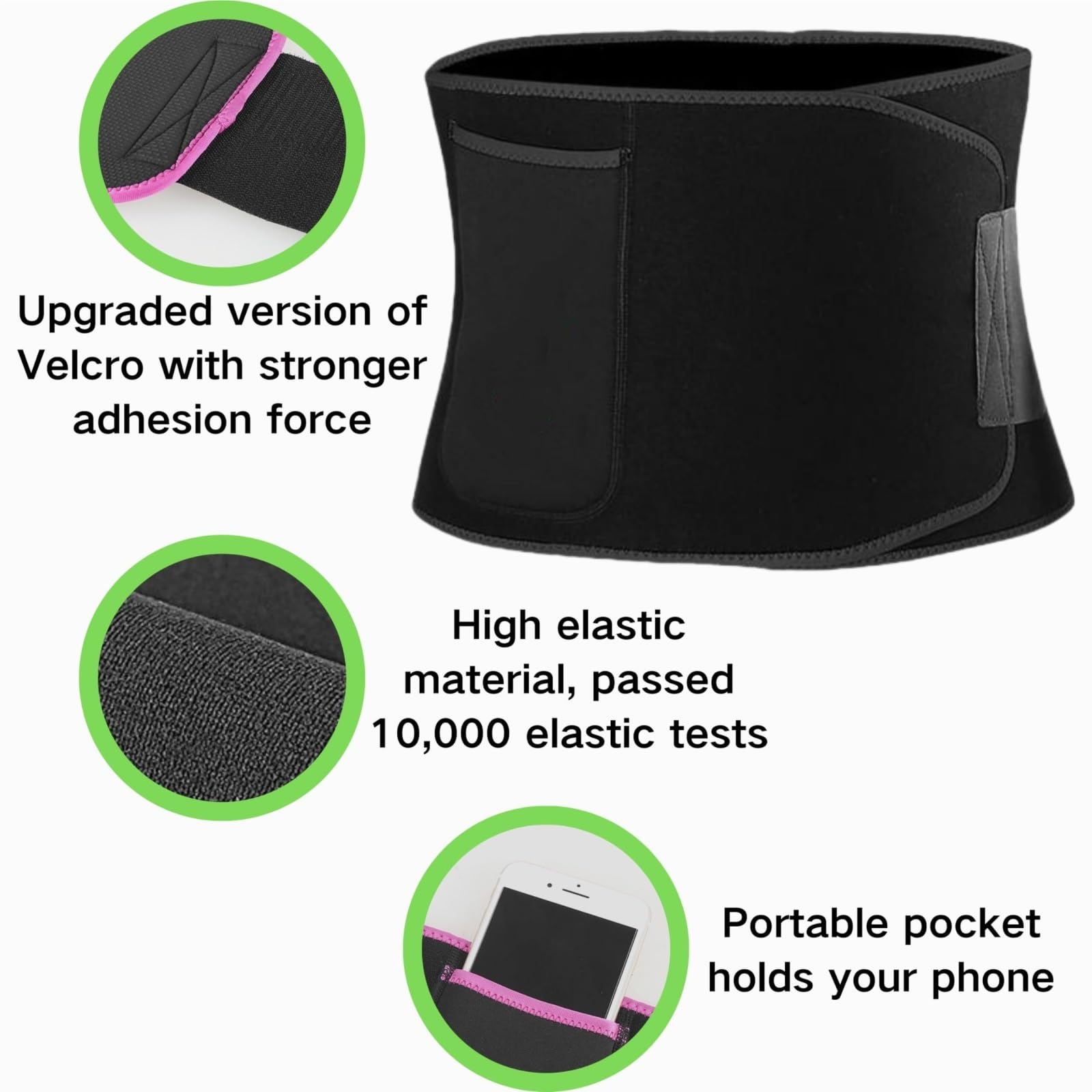 LYGXWJFC Controllo Cincher Cintura per Allenamento in Vita per Sauna Shapewear Controllo della Pancia Cintura di Supporto per la Schiena Regolabile
