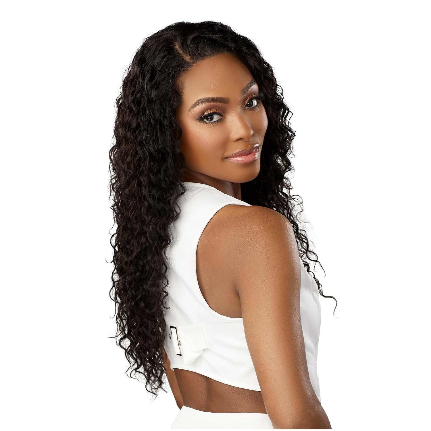 Sensationnel 13A 13X4 Lace Frontalwigs - Deep 24 Inch Human Hair 13A Unprocessed Glueless Straight Preplucked Hairline (NATURAL)