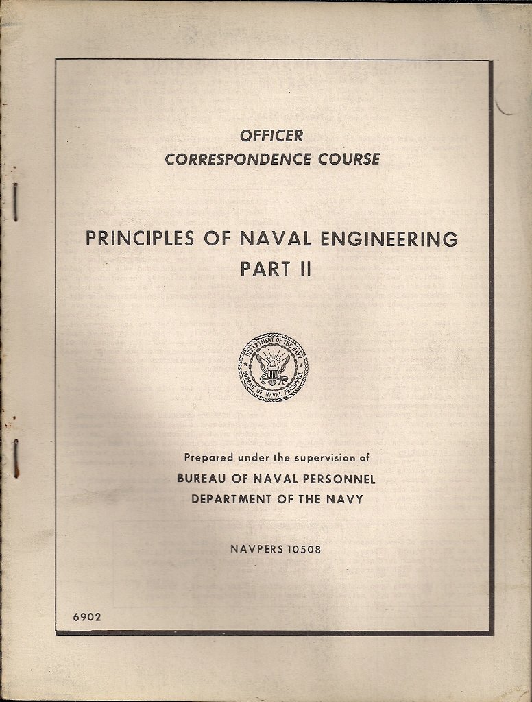 Principles of Naval Engineering Part II Officer Correspondence Course
