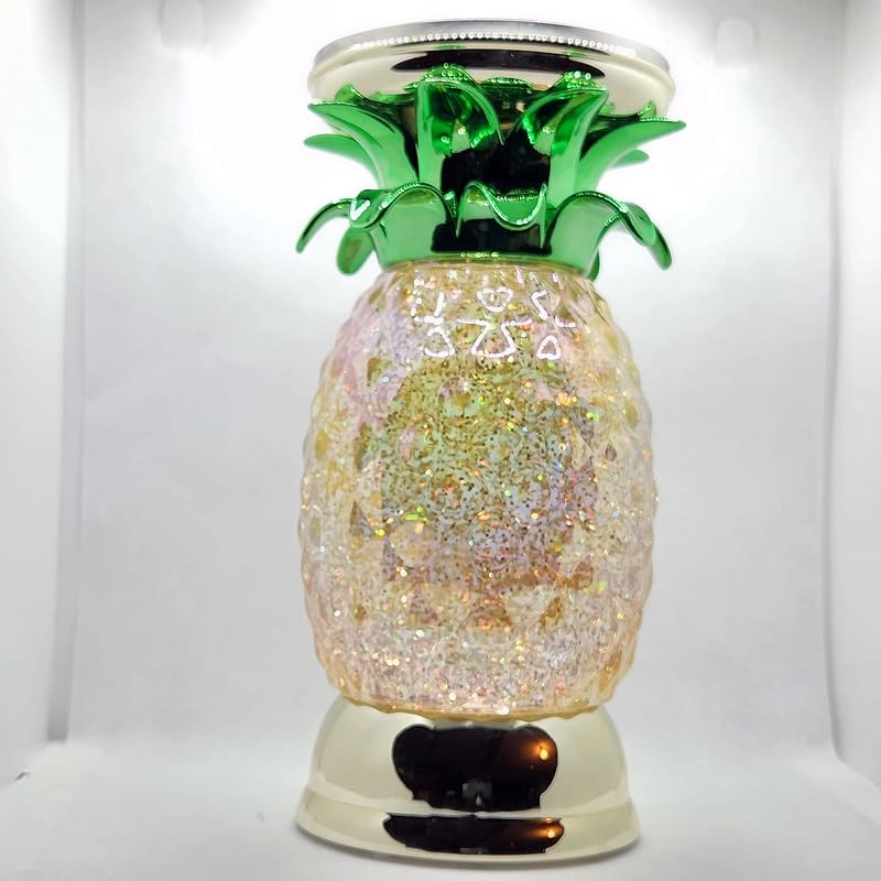 Candle Holder Compatible with Bath & Body Works and White Barn 3-Wick Candles - (Candle NOT Included) - Pineapple Water Globe Pedestal