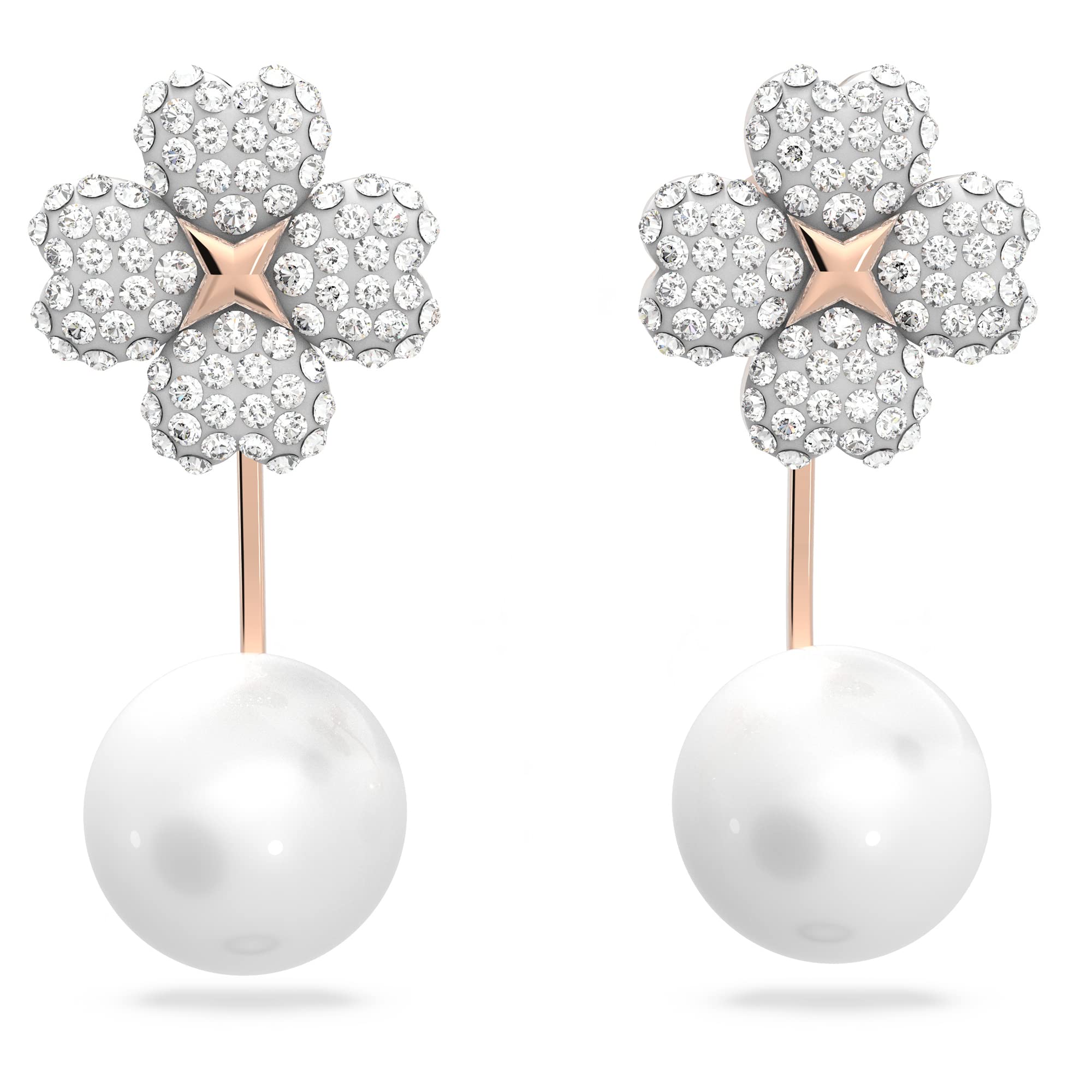 

                                                    Swarovski Latisha Earring Jackets, Flower, White, 