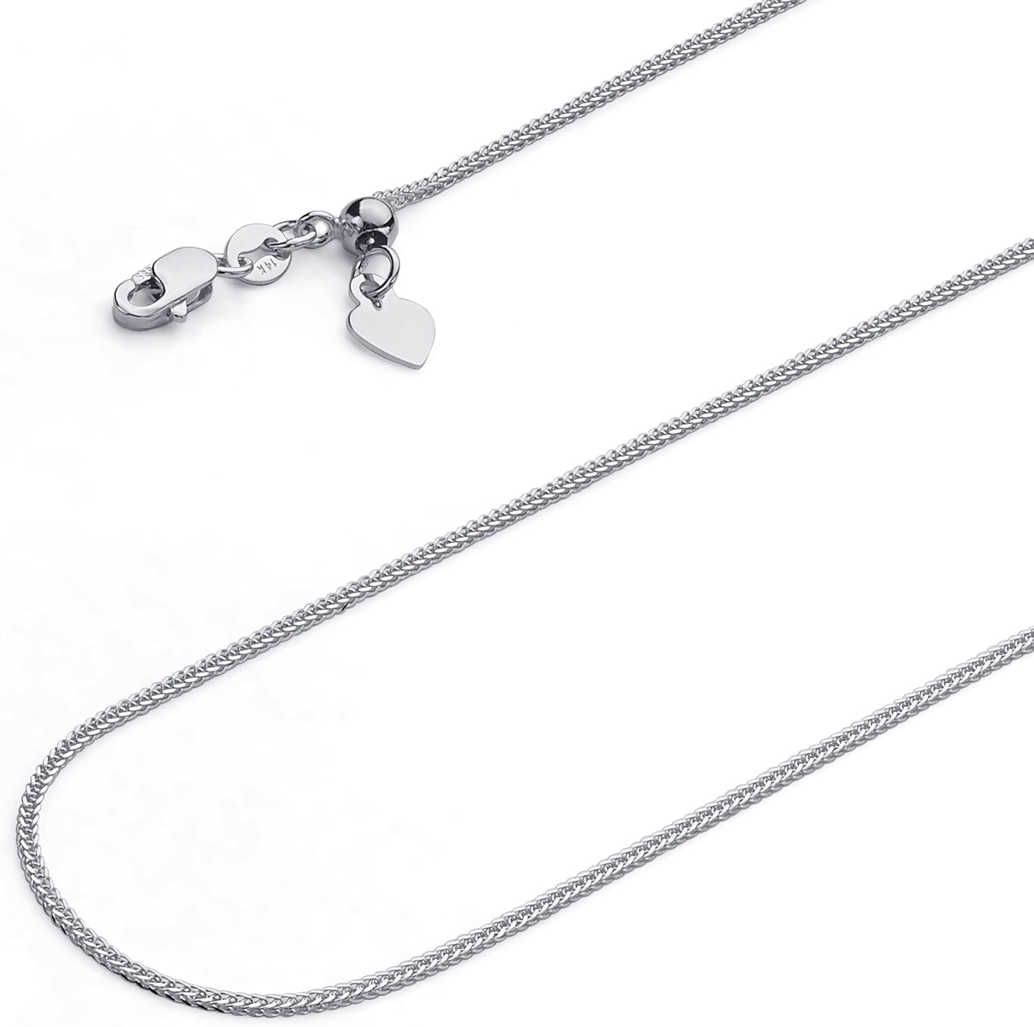 Wellingsale 14K Solid Gold Adjustable Chains (Select Options)