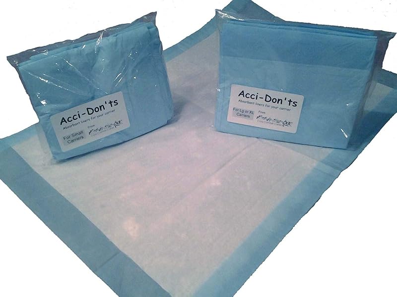 Forro absorvente descartável para caixa de transporte de gatos Cat-in-the-bag Acci-Don'ts, pacote com 4