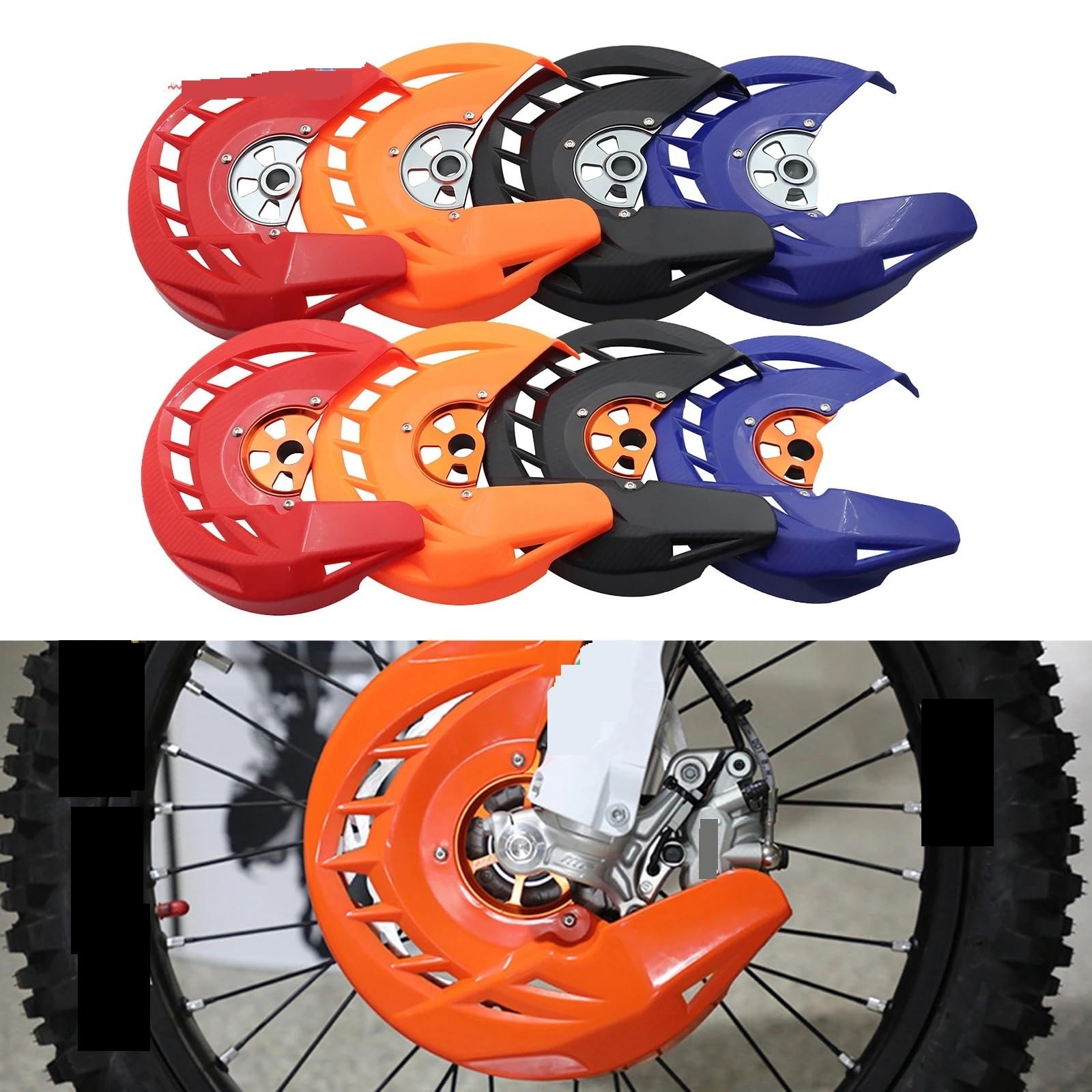 Motociclette coperture e protezioni dischi Adatto Per KTM 125 150 200 250 300 350 450 500 EXC EXC-F 2016-2023 22mm 26mm Copertura Protezione Disco Freno Anteriore(KTM 22mm Black)