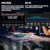 Vista 4 de Estéreo de coche doble DIN de 10 pulgadas, pantalla Apple CarPlay, 2G+32G, pantalla Bluetooth Android Auto con cámara de respaldo, pantalla táctil