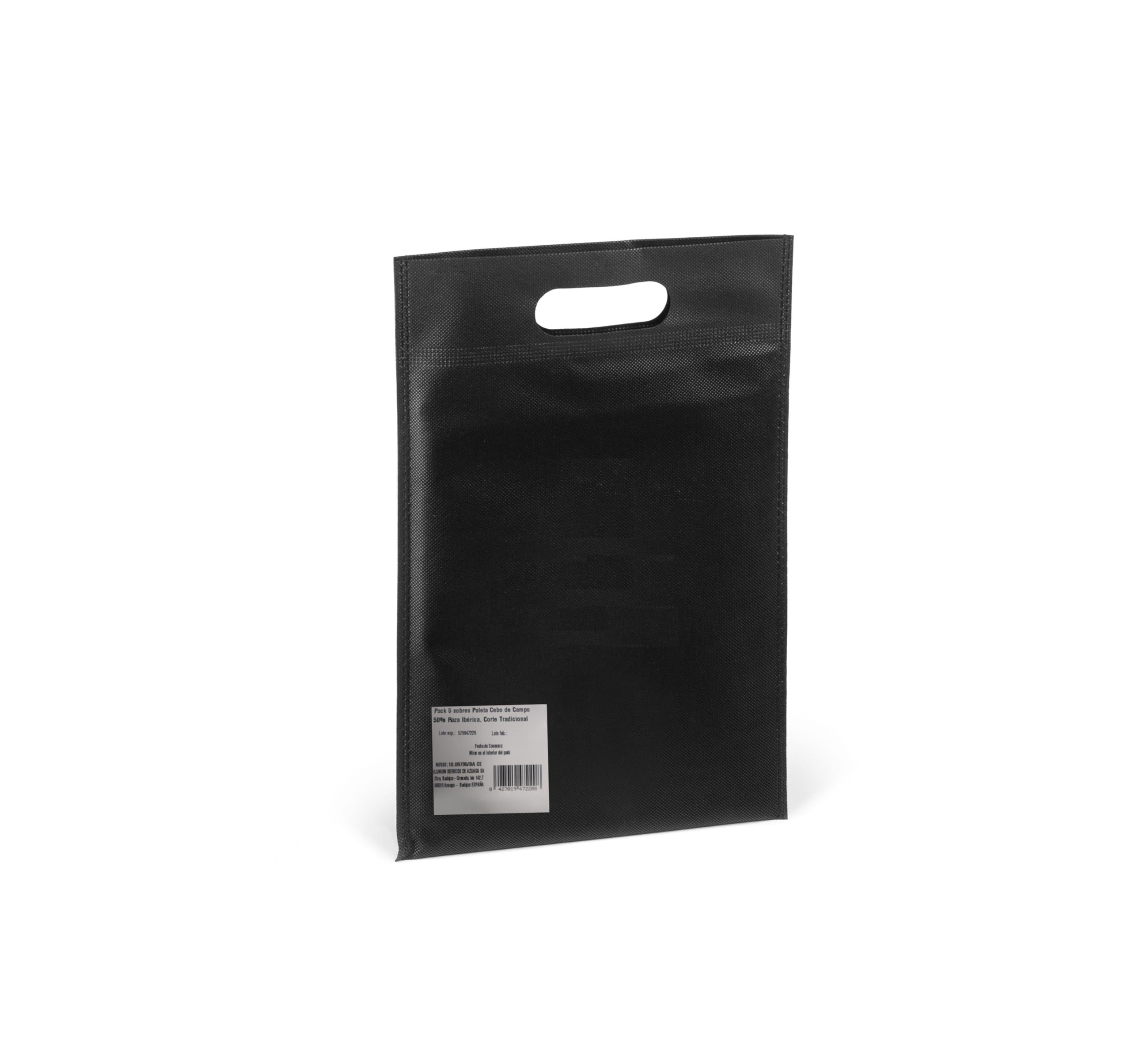 Paleta de Cebo de Campo 50% Raza Ibérica. Pack de 5 sobres de 100 gr loncheado tradicional. Extremadura. Paleta Ibérica. BERÍDICO