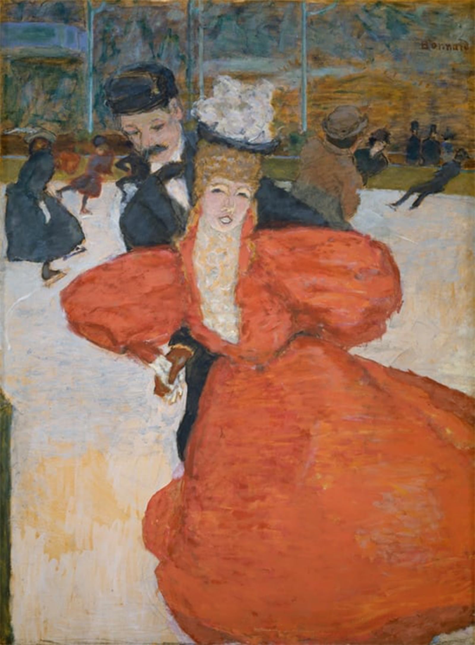 POSTERIIk Famous Modern Artwork Art Mural Ice Palace or the Skaters by Pierre Bonnard Oil Paintings Pictures for Home Decor 60x90cm