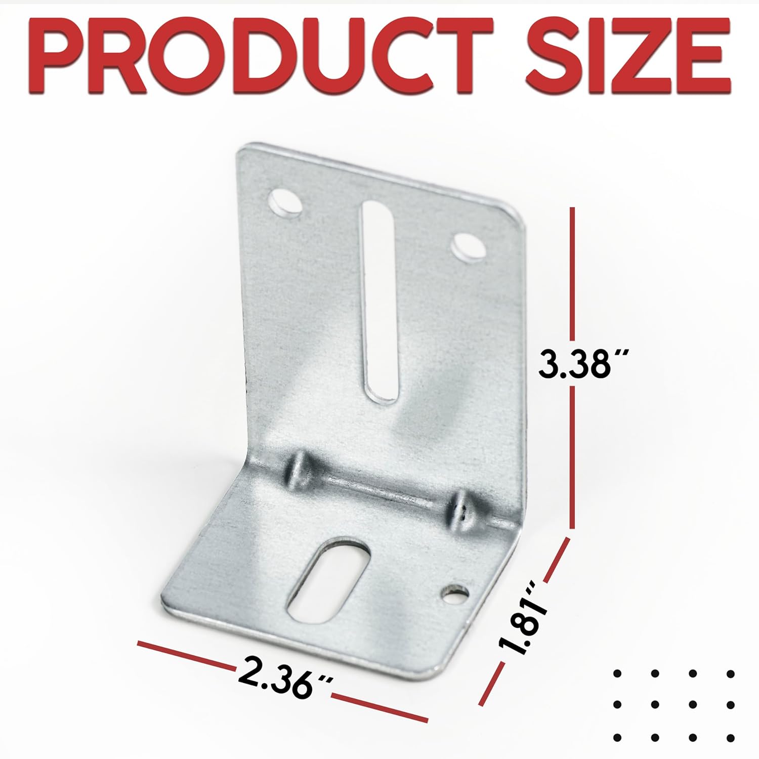Garage Door Track Jamb Bracket J6, 4 Pack L-Shape Wall Mount Frame Brackets, Durable Galvanized Steel Hardware Kit, Includes 8 Bolts & Nuts for Track Support