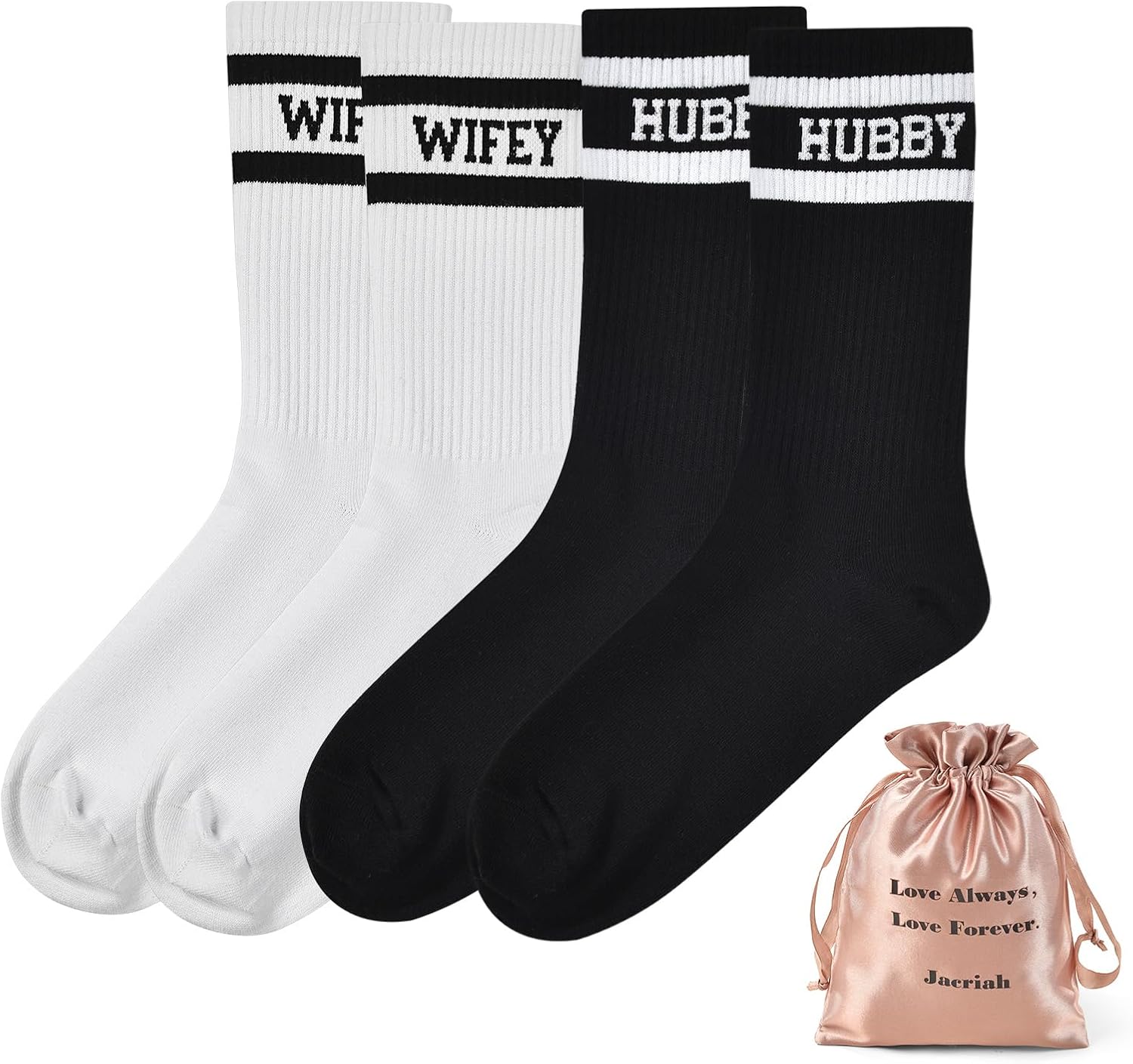 Couples Socks Set Newlyweds Gift – Hubby and Wifey Wedding Socks