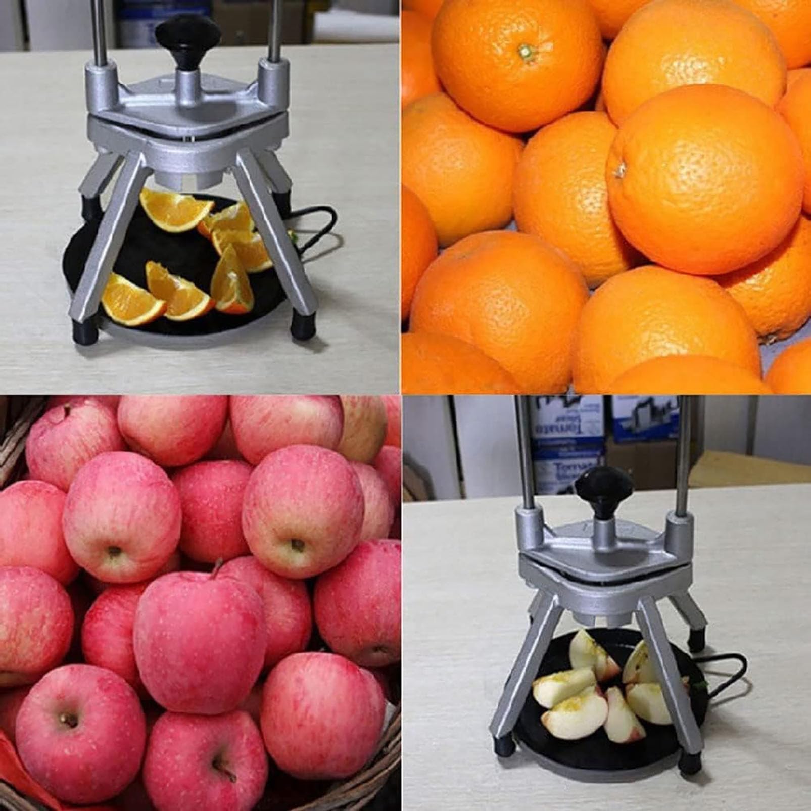 Cortador De Frutas Comercial En Gajos, Cortador De Rodajas De Limón Y Lima, Hoja De Acero Inoxidable, Herramienta Cortar Frutas Y Verduras, para Papas, Tomates, Cebollas