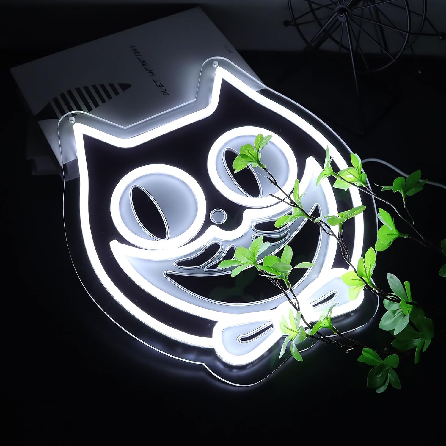 Pugna Cat Neon Signs for Wall Decor Neon Lights for Bedroom Led Signs Suitable for Dormitory Man Cave Christmas Gift