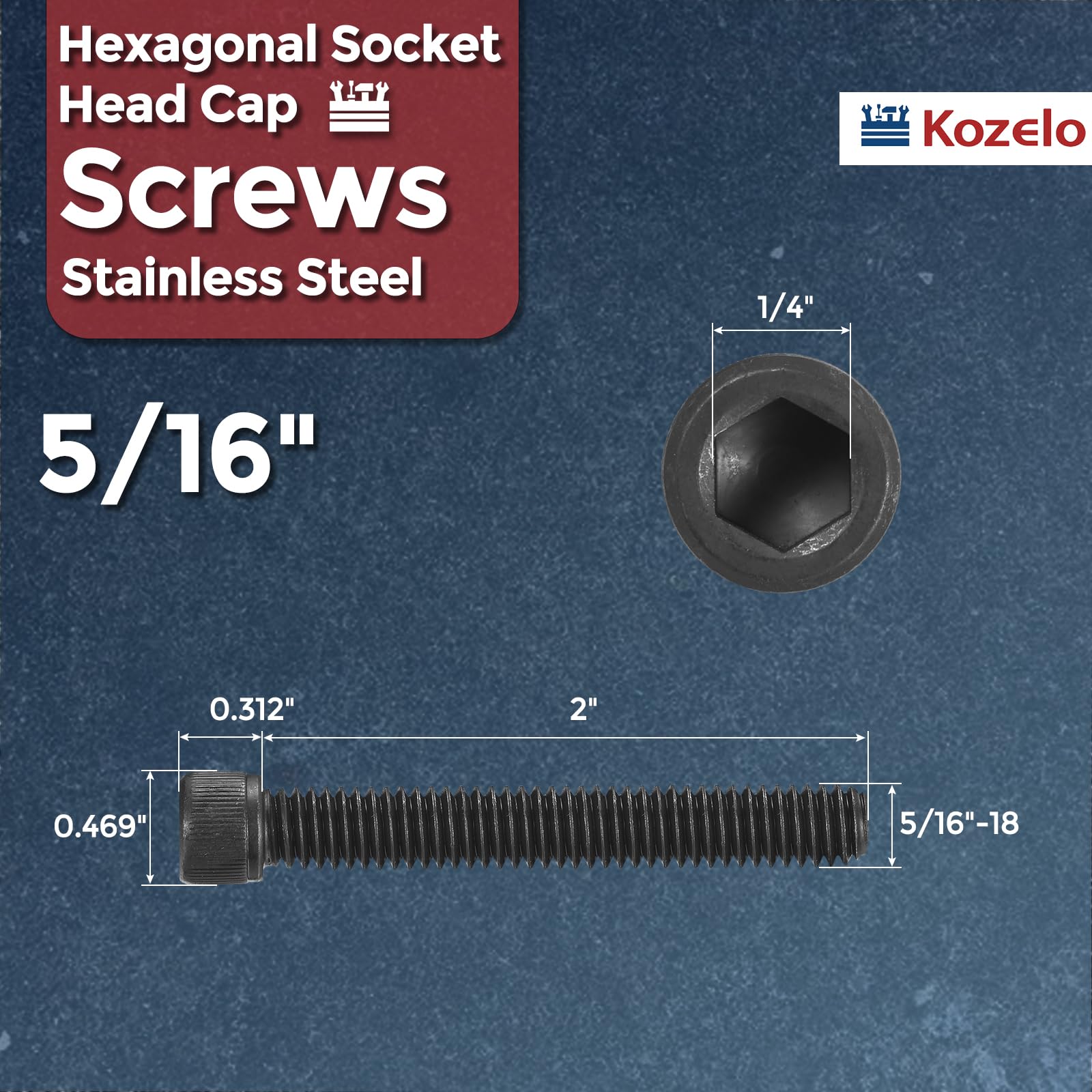 Kozelo 10pcs Socket Head Cap Screws - Image 2