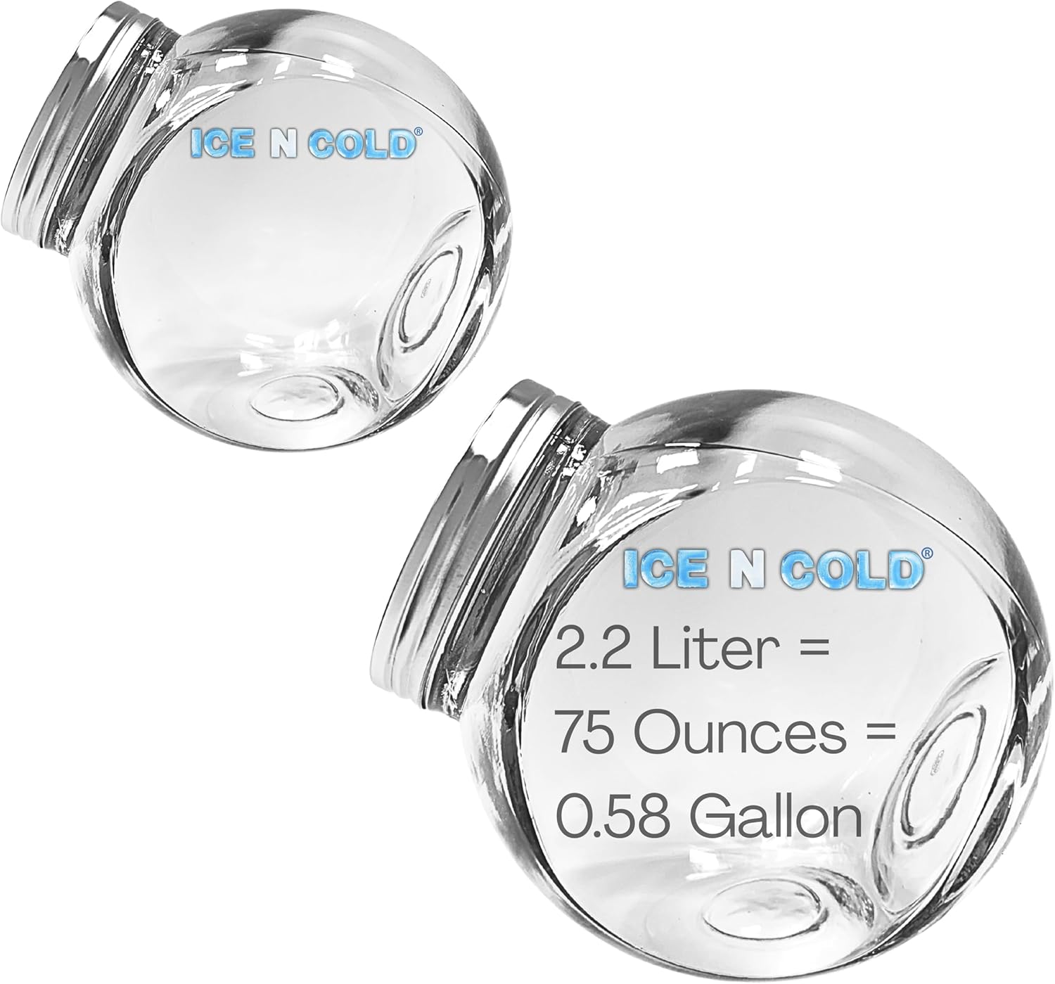 Angled Glass Jar with Stainless Steel Lid | Multi-Use Storage Container (6, 4.3L - 145 oz)