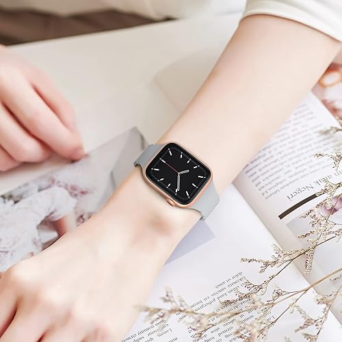 Miniatura 5 de Sunnywoo Correa de silicona de encaje compatible con correas de Apple Watch de 1.496 in, 1.575 in, 1.614 in, 1.732 in, 1.654 in, 1.772 in y 1.929