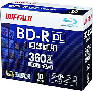バ ッファロー BD-R DL 50GB 10枚パック 1-6倍速 ホワイトレーベル RO-BR50V-010CW/N
