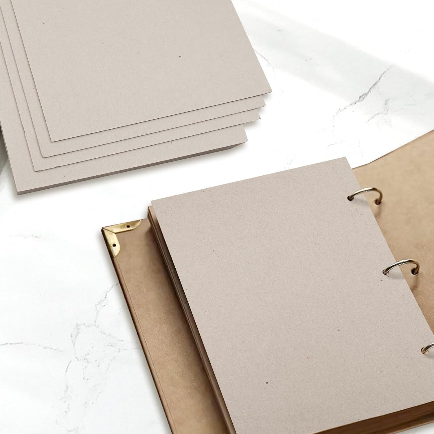 20 Pcs Book Board, 80 Pt 0.086'' Thick Binders Board Chipboard Designer Bookboard Heavy Duty Chipboard Sheets Bookbinding Supplies for Book Binding Materials Cover