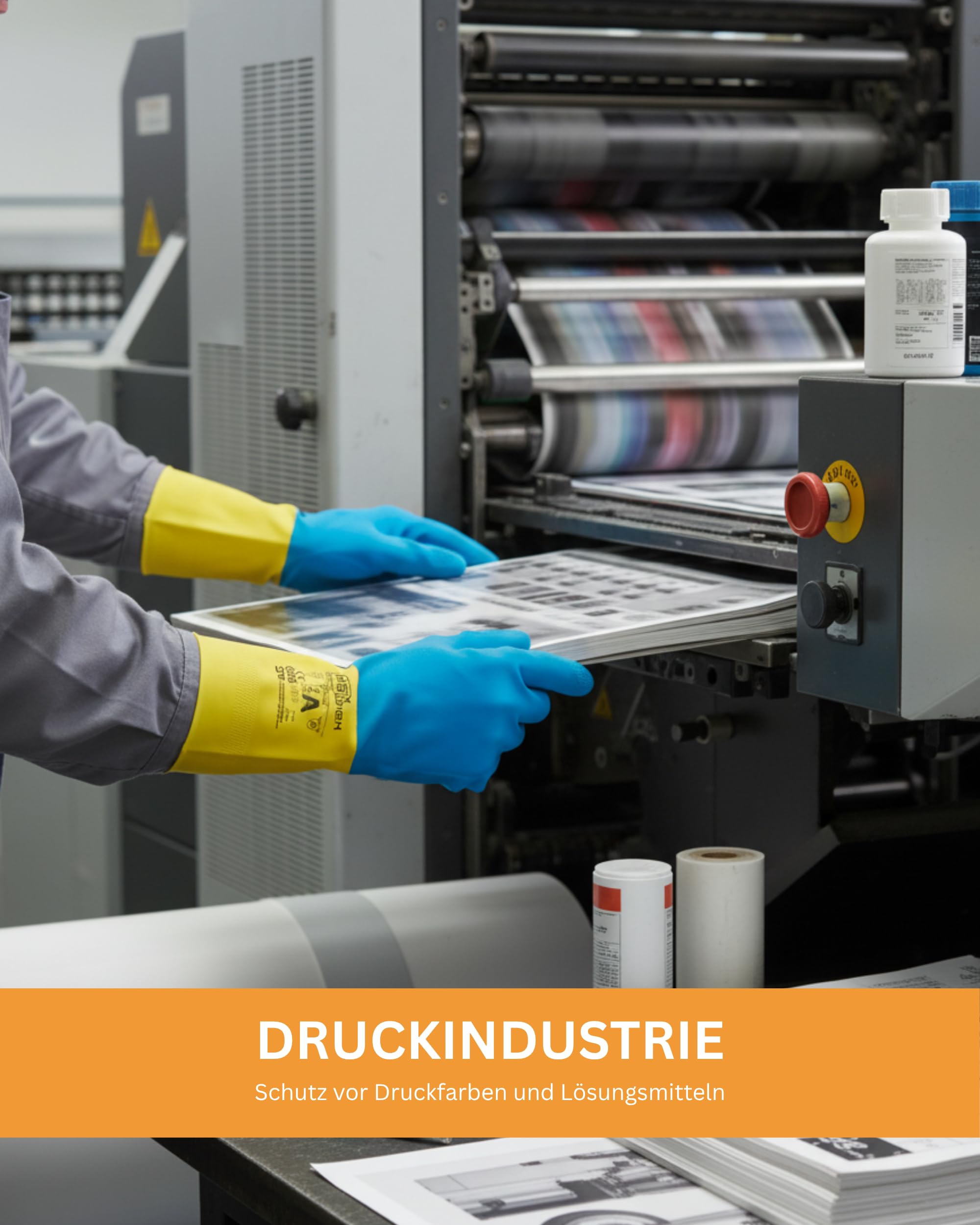 Hi5 Chem - Chemikalienschutzhandschuhe aus Naturkautschuk- Größen M, L, XL, XXL, (8, 9, 10, 11) - rutschfeste, flüssigkeitsdichte Arbeitshandschuhe mit Flockfutter - für Industrie (XL, 144.0, stück)