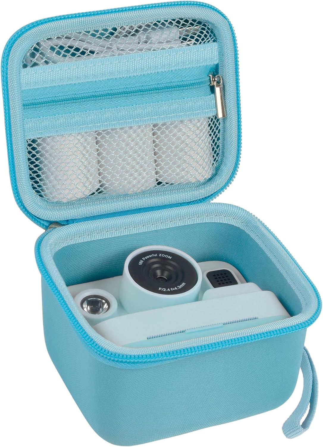 ANKHOH Case for Dylanto/for DUDUDRAGON/for Yehtta/for Gofunly/for LETSHAH Kids Camera Instant Print, 1080P Kid Cameras Storage Organizer Gifts Bag for Printing Paper and Toy Accessories,Blue-Only Box