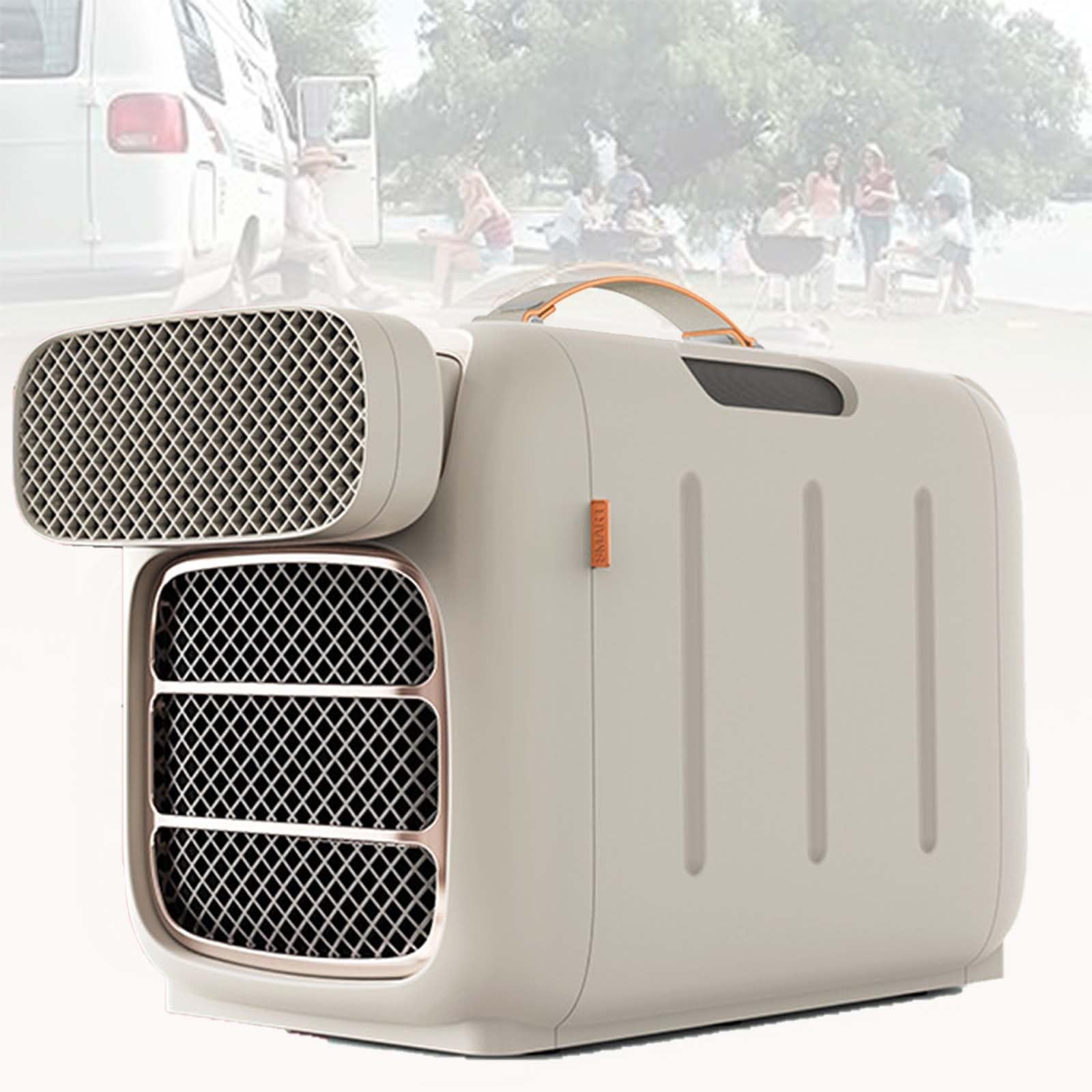 Cutangelar Cooling+Heating Portable Air Conditioner, 5000 Btu Camping Ac Unit With Real Compressor, Cools 108 Sq.ft, 3-Speed Fan, 12H Timer, 40Db Quiet, For Tent, Rv, Camper, Bedroom, Pet Area