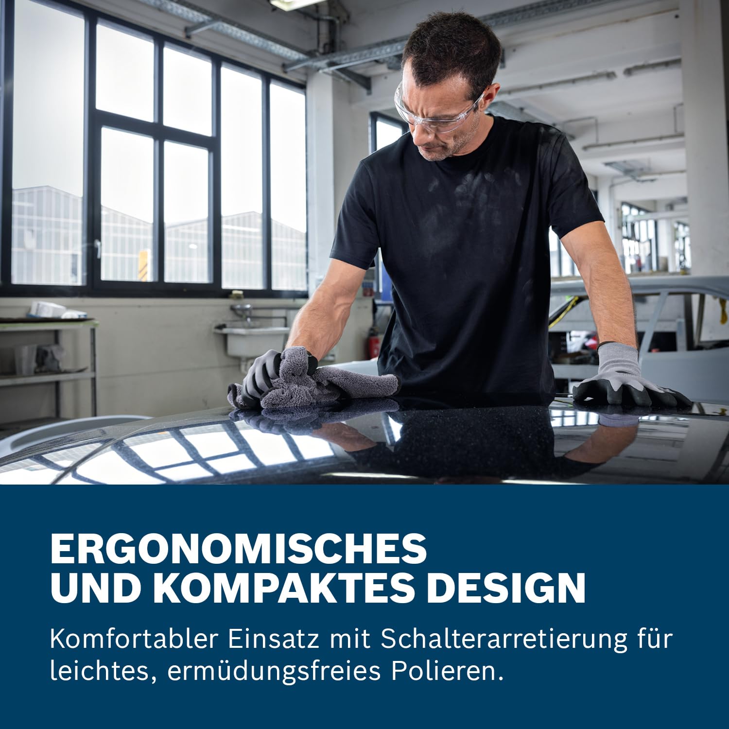 Bosch Professional 12V System Akku-Polierer GPX 12V-125 (inkl. Baretool mit montiertem 125 mm Klett-Stützteller, 125 mm Polier- und Scheuerschwamm)