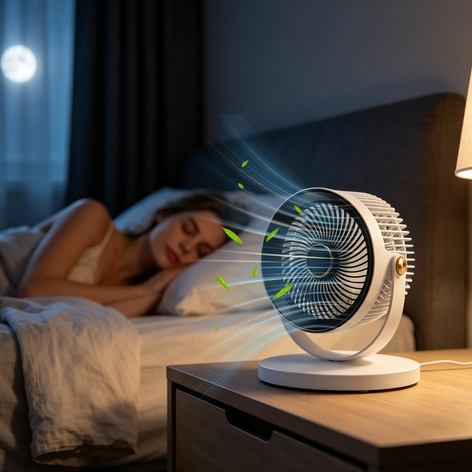Ventilador De Suelo 5 Velocidades Potente Recargable Flujo Aéreo Con Luz