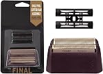 Professional 5 Star Series Finale Shaver Replacement Foil and Cutter Bar Assembly Compatible with wahl Shaver Foil 7031-100, 7043-100 Super Close Shaving Replacement Heads (1 pc Red)