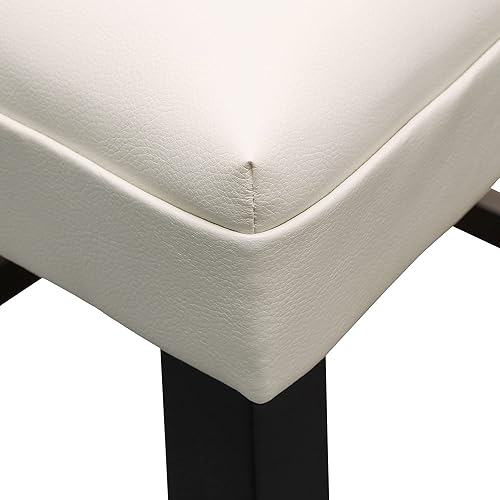 Miniatura 7 de MODERION Sillas de mostrador, juego de 2 taburetes de bar con respaldo, sillas de comedor de 40 pulgadas con superficie impermeable y patas de