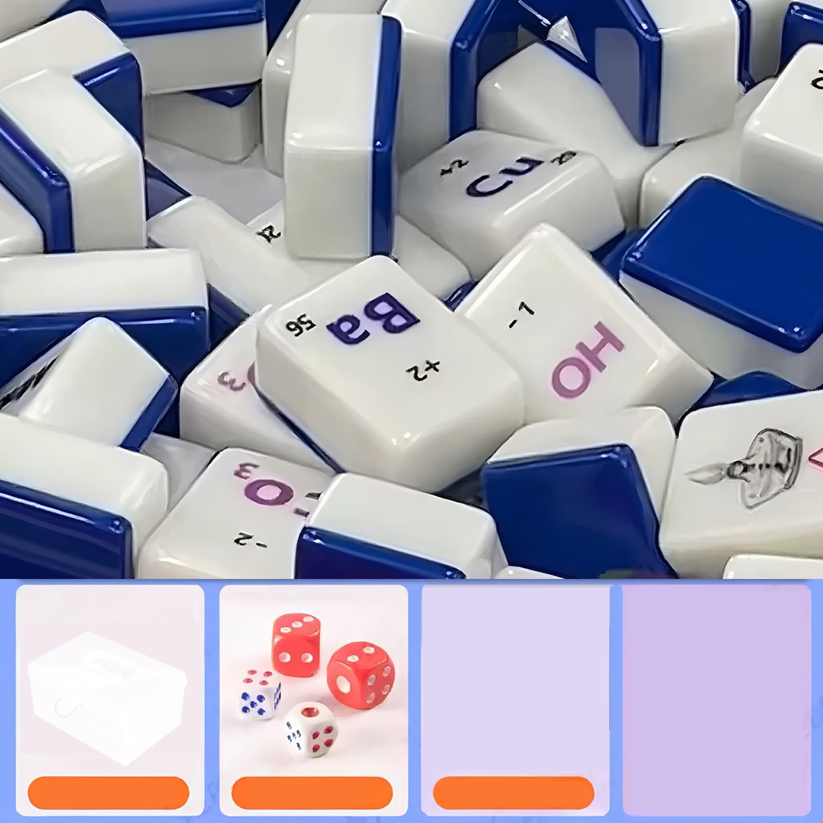 Reise Mahjong Set Periodensystem Brett- Und Kartenspiel | Lernspielzeug Mit -Elementsymbolen Für Familienabende Und Gesellschaftsspiele
