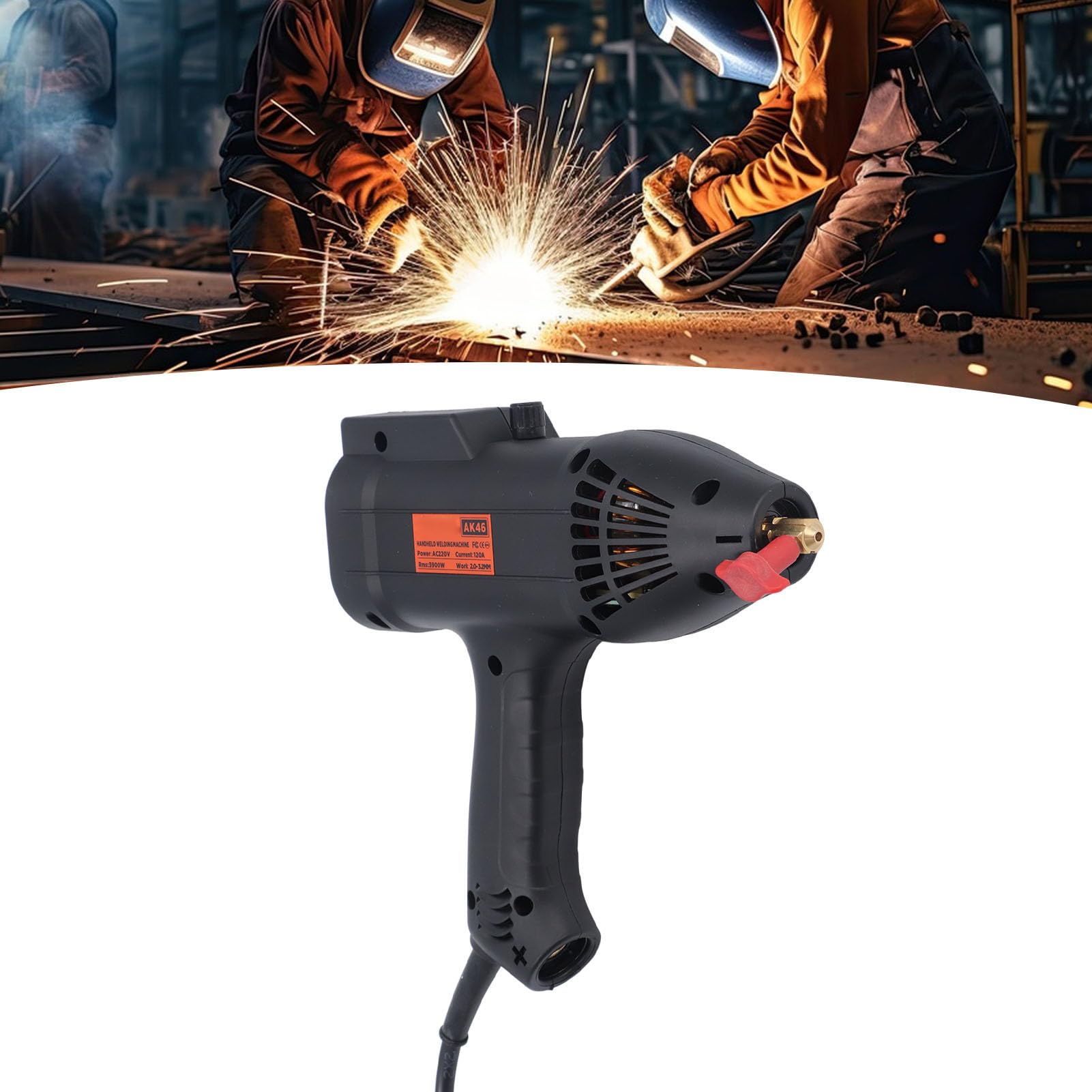 Máquina de Soldadura de Mano Pantalla Digital Aparato de Soldadura Inversor Mini Equipo de Soldadura Herramienta de Soldadura Completamente Automática Portátil para Ak46,