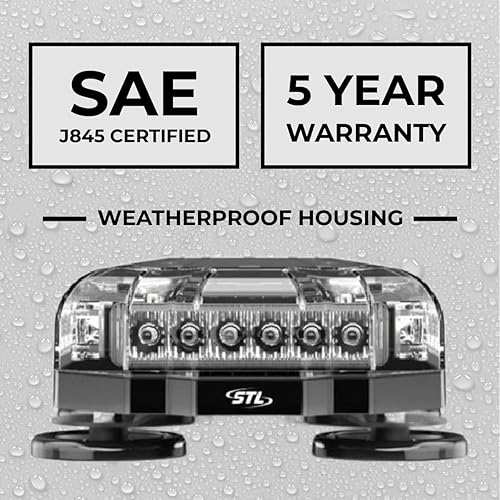 Miniatura 2 de Minibarra de luz de emergencia LED, luces estroboscópicas y magnéticas, luz de advertencia de montaje en el techo para vehículos de emergencia de