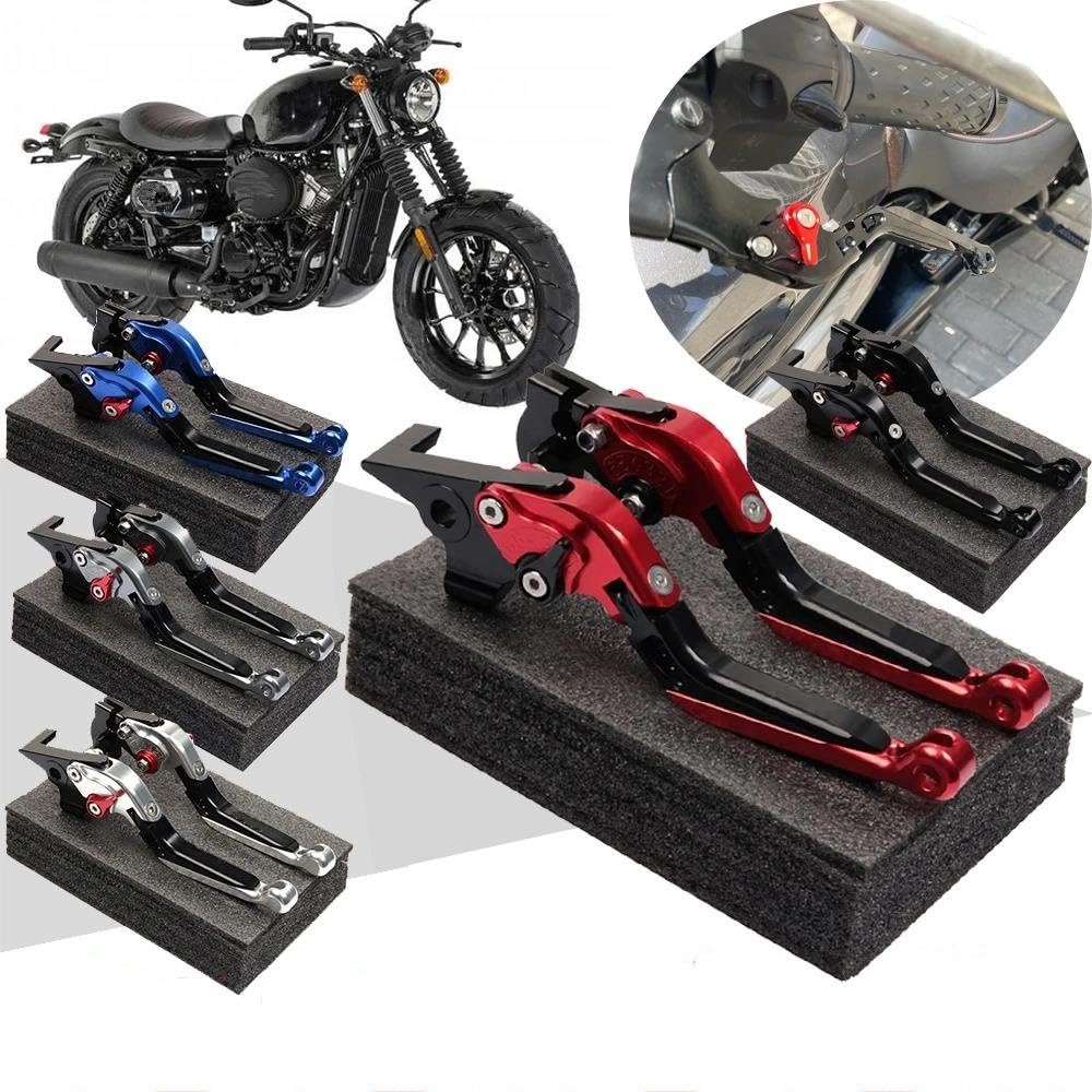 Bremshebel Für HYOSUNG Für Aquila GV125 GV125S GV 125 S GV 125S Motorrad Einstellbare Bremskupplungshebel Griffbremshebel(Gray Black)