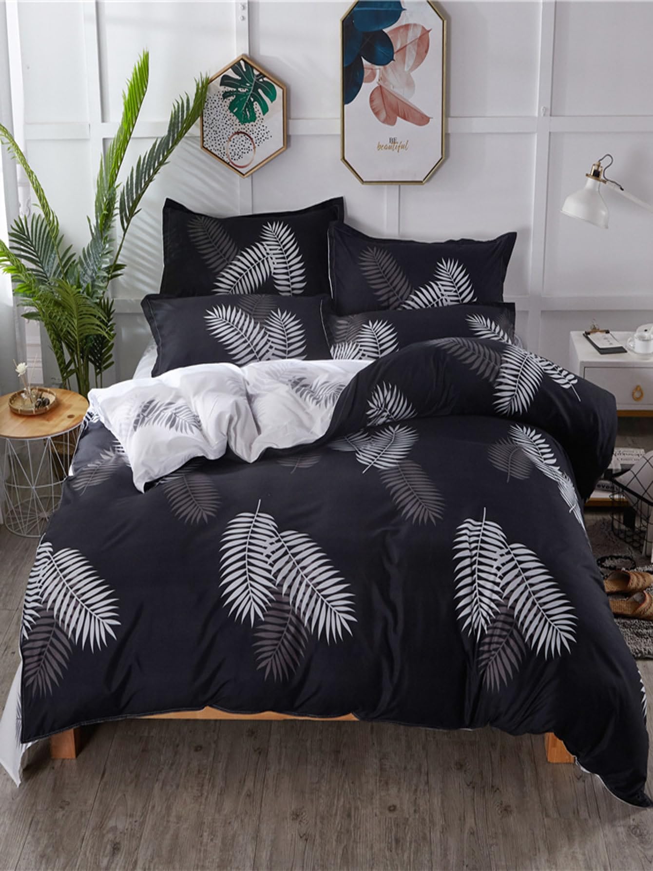 ONE5 King Size 4-Piece Bedding Set – 100% Polyester Quilt Cover, Fitted/Flat Sheet, and Pillowcases (New Meadow Charm, Flat Sheet King Size Bedding Set)