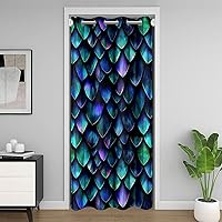 Vista 31 de jejeloiu Bonita cortina de puerta de ciervo para puerta, privacidad, 34 x 80 pulgadas, para niñas, niños, sala de caza, estampado de pata de oso