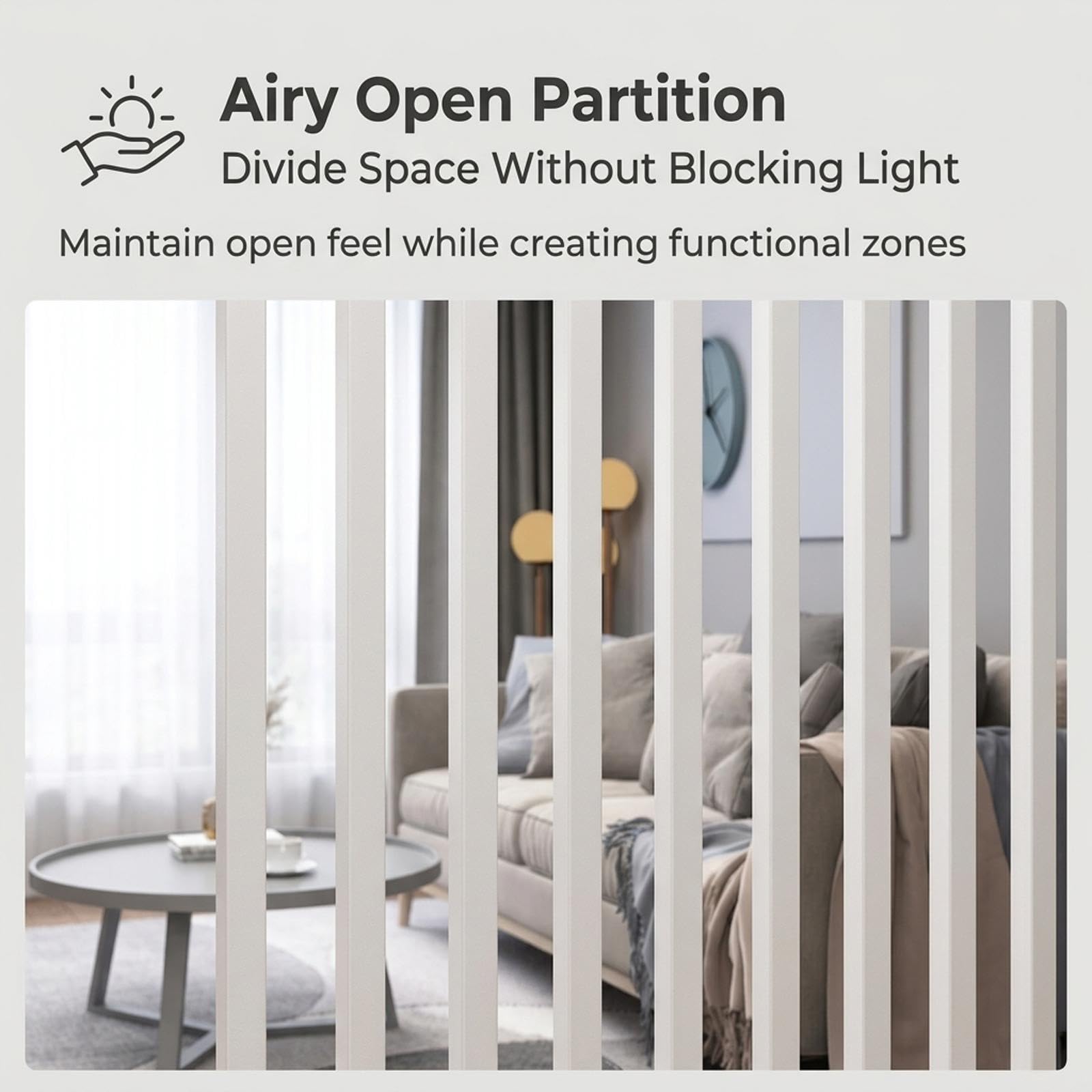 Divisorio per ambienti in legno da ingresso con gambe in legno di faggio | Libreria Moderna da Interno per Esposizione e Contenimento, Divisorio per Ambienti Versatile(Black+White,80cm/31.5in)