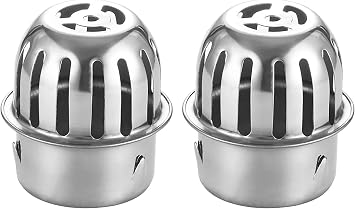 NACX 75mm / 2.9 Stainless Steel Dome Floor Drain Cover, Round Shape Floor Drain Strainer for Home Bathroom Yard Balcony, 2Pcs